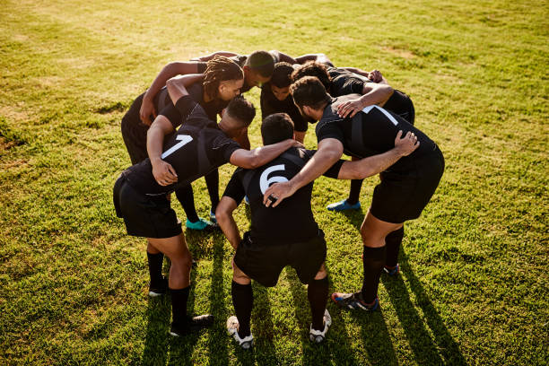 dieses match gehört uns - rugby field stock-fotos und bilder