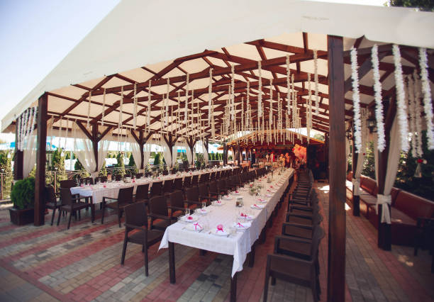 istock The wedding tent waiting for the guests 1222831824