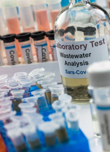 istock Wastewater samples, analysis of sars-cov-2 virus in patients infected by human coronavirus 229E, conceptual image 1222836013