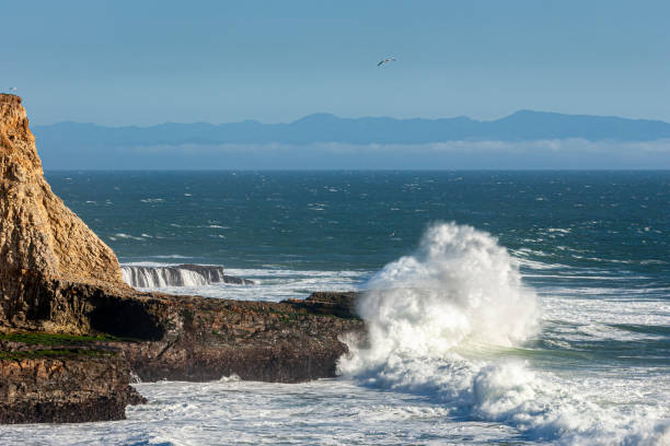 istock Large Turbulent Ocean Waves Off California Coast 1222837771