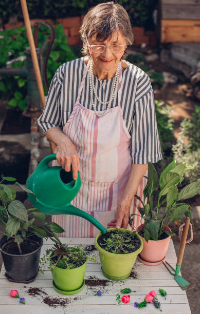 istock Grandma planting with her granddaughter 1222839016