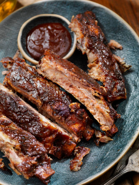 istock Slow Roasted St. Louis Style Baby Back Pork Ribs 1222840242