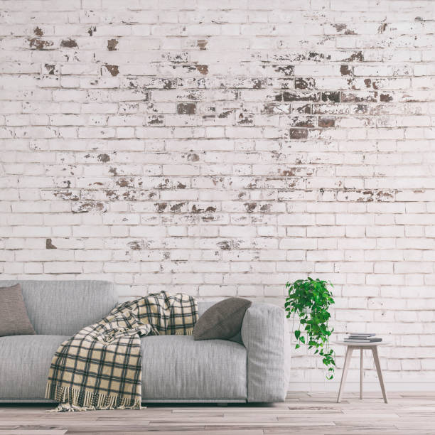 istock Elegant living room with sofa front view left 1222842513
