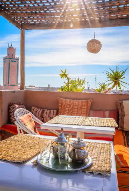 Photo of Traditional Moroccan mint tea in Marrakech, Morocco