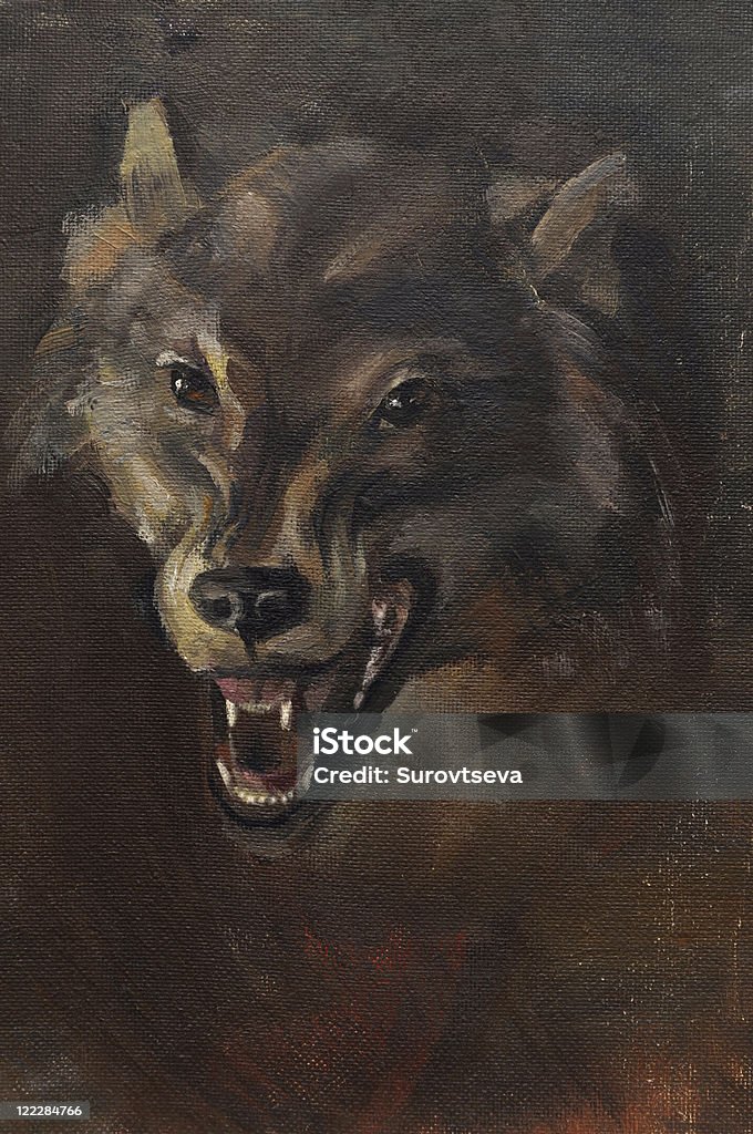 Wolf - Illustrazione stock royalty-free di Pittura Accademica