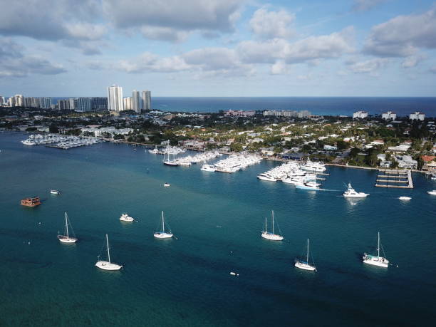 istock Boats in the Inter coastal Palm Beach 1222848913