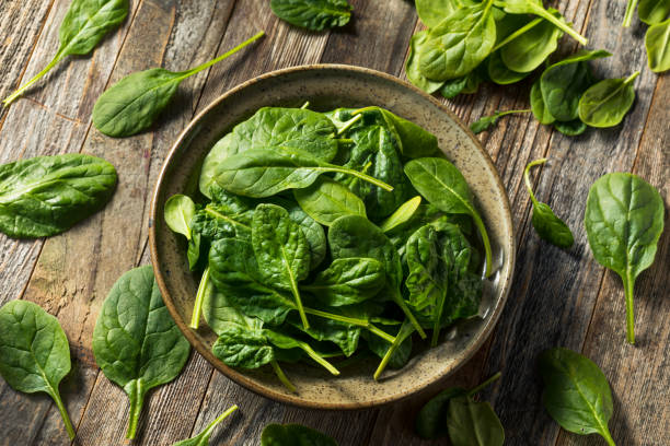 istock Raw Organic Fresh Baby Spinach 1222852162