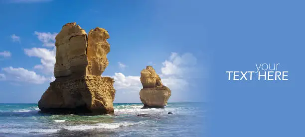 Photo of 12 Apostles with the copy space