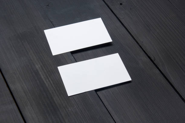 istock Business cards blank. Mockup on color background. Flat Lay. copy space for text 1222852684