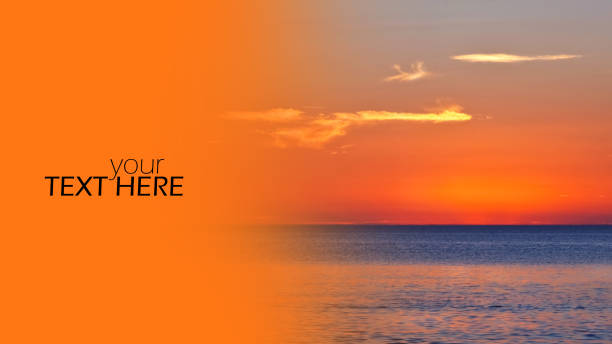 istock Sunset at sea with the copy space 1222852747