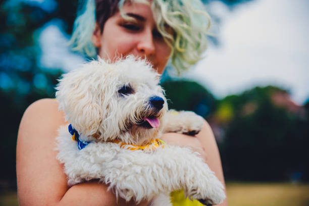 istock Woman with her beloved pet 1222856210