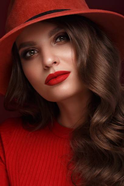 istock woman in a fashionable hat 1222856600