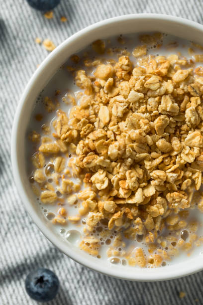 istock Healthy Organic Granola with Milk 1222857608