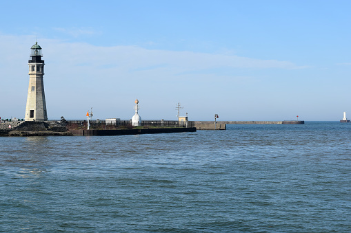 Lighthouse Beacon Guidance on Lake Erie in Buffalo New York Mouth of the Niagara River