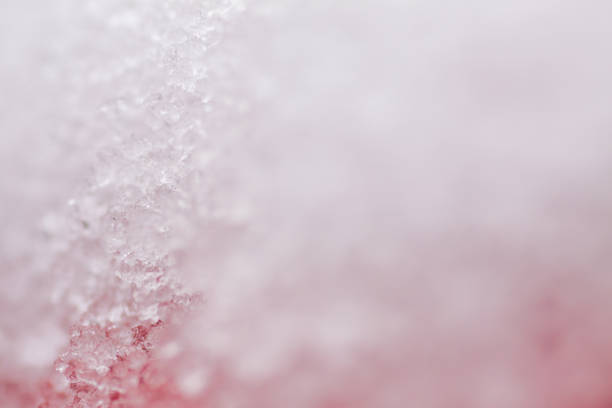 istock Background image of snow and ice with red highlights 1222861141