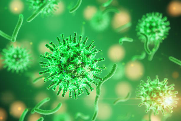 istock Green coronavirus 2019-ncov flu infection. 1222861172