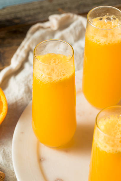 istock Boozy Champagne Mimosa with Orange Juice 1222861191