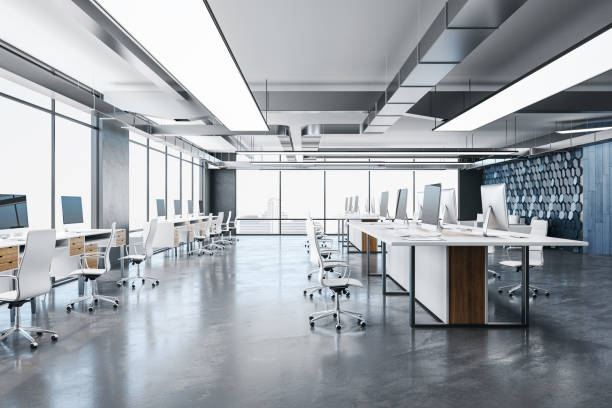istock Luxury coworking office room 1222861505