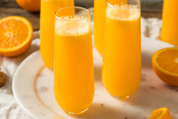 istock Boozy Champagne Mimosa with Orange Juice 1222862475