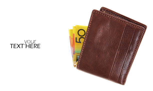 Australian money in wallet with the copy space Australian money in wallet with the copy space wallet photos stock pictures, royalty-free photos & images