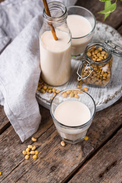 istock Non dairy vegan soy bean milk 1222863113