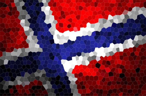istock Stained glass country flag abstract background 1222865501