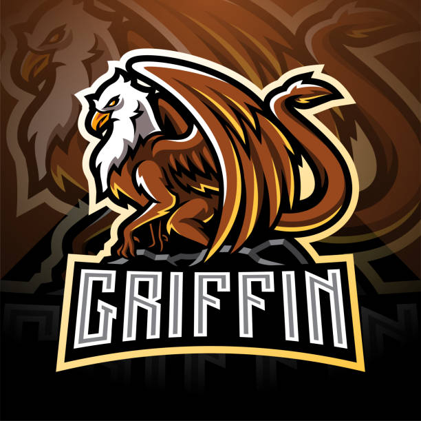 Griffin esport mascot logo design Illustration of Griffin esport mascot logo design bills lions stock illustrations
