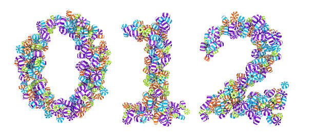 istock Sweet candy font 0 1 2 numerals 122286655