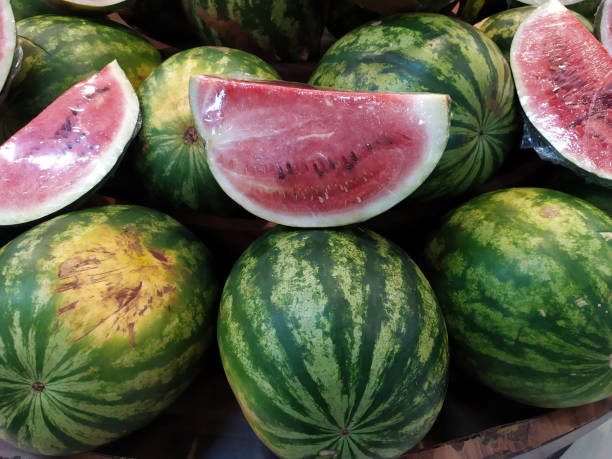 istock watermelons being sold at the fair 1222871162