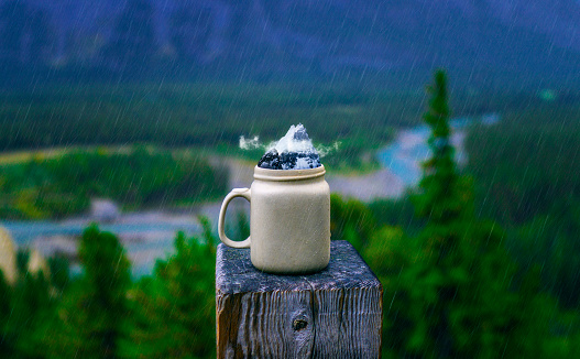 Extreme Adventure Outdoor Coffee Concept in Jasper, AB, Canada