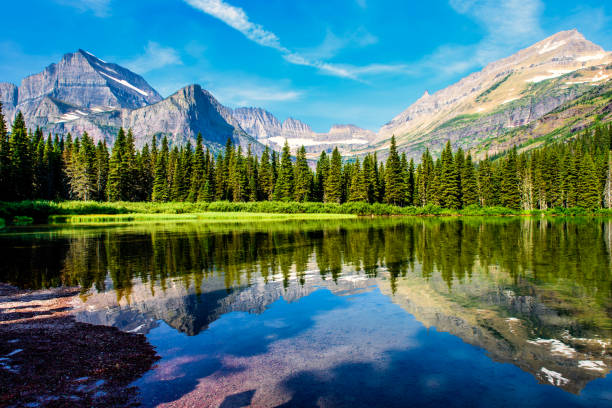 istock Mountain Reflections - Lake Josephine 1222875491