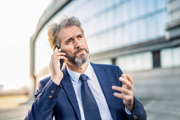 istock Mature businessman having a business phone call. 1222876485