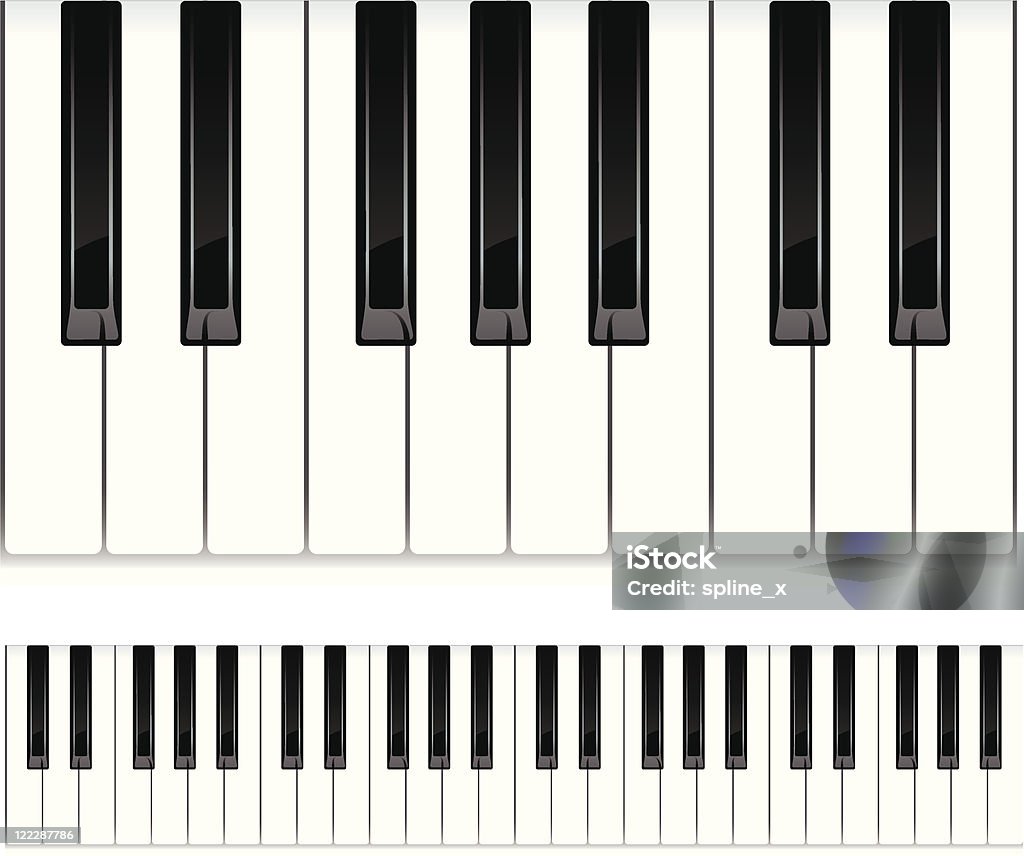 Touches de Piano. - clipart vectoriel de Clavier de piano libre de droits