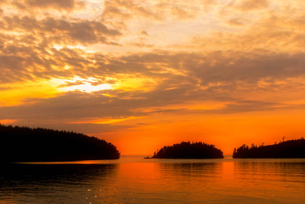 istock Sunset on the lake. 1222879765