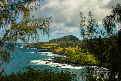 View of the coast of Hana, Maui