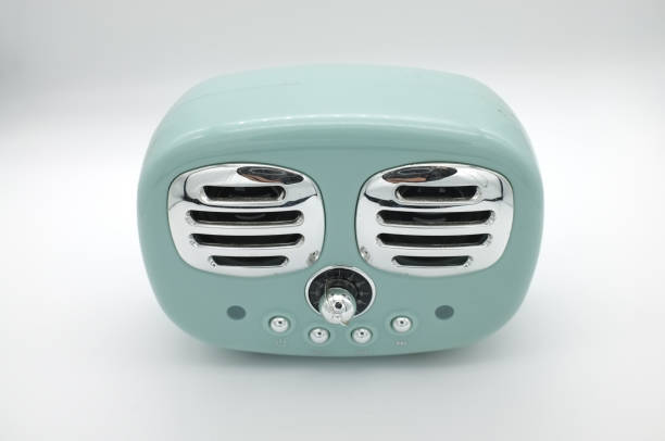 istock grungy retro green Speaker  on isolated white background 1222890483