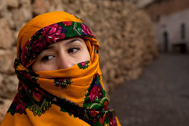 istock Woman In Traditional Scarf 122289105