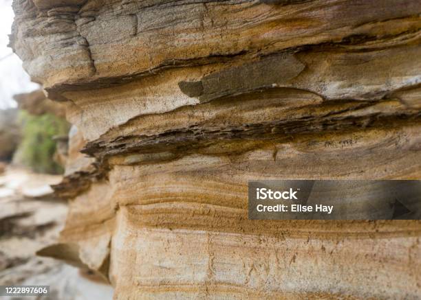 Close Up Photo Of Textured Limestone Cliffs Stock Photo - Download Image Now - Rock Face, Beach, Rock - Object