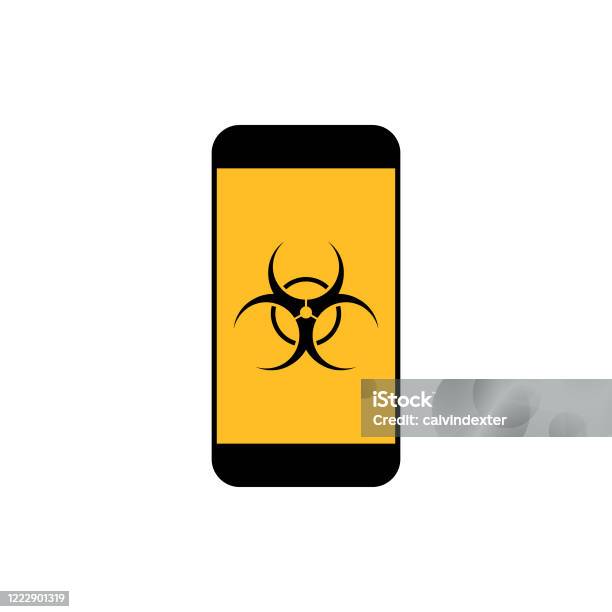 Android Biohazard Mobile Phone Biohazard Symbol On Screen Stock Illustration - Download ...