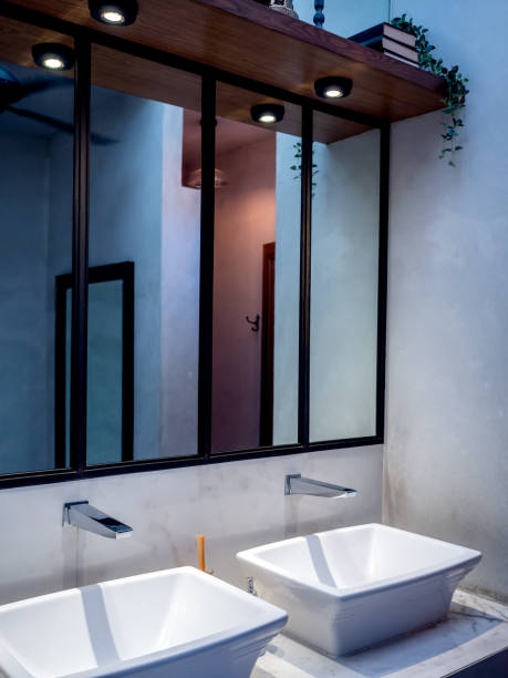 istock Modern white wash basin and faucet in bathroom. 1222906532