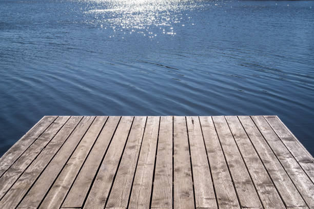 istock Wooden textured boards of a jetty 1222907221