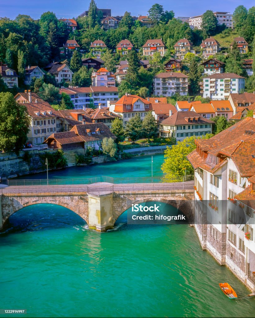 Travel Capital Bern, Switzerland Bridge - Built Structure Stock Photo