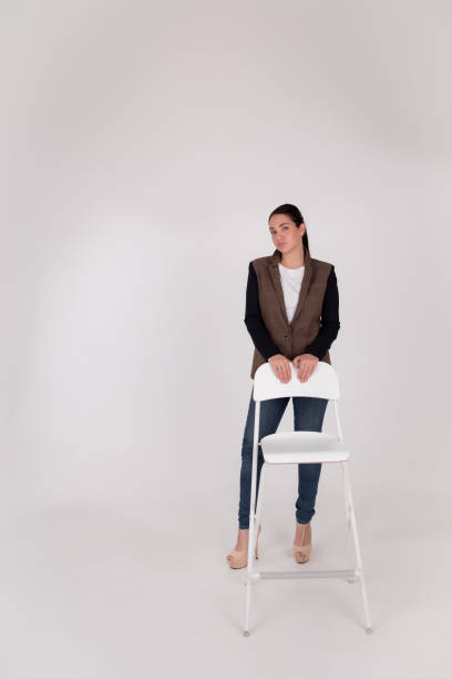 istock In full height stands next to the white chair 1222916076