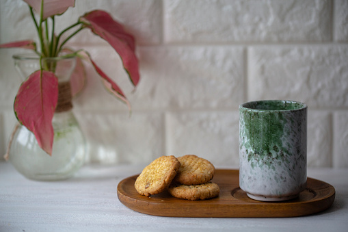 home baked wholewheat cookies and afternoon tea