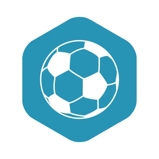 Vector illustration of Soccer ball icon. The ball for the game of football in a simple style. Vector illustration for design and web isolated on a white background.