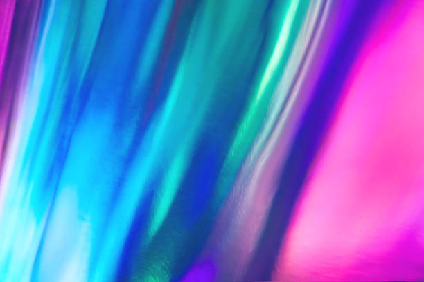 istock Abstract trendy rainbow colored blurred holographic background 1222921761