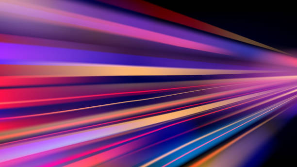 Colorful light trails with motion effect, long exposure or slow shutter picture . vector image . Colorful light trails with motion effect, long exposure or slow shutter picture . vector image . speed backgrounds stock illustrations