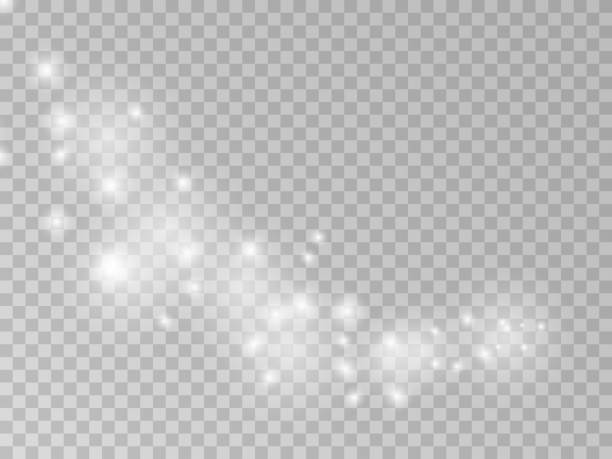 wektor png magiczny efekt świetlny spadający szlak gwiazdy - glitter stock illustrations