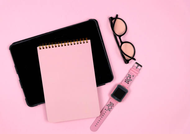 istock Creative flat lay photo of workspace desk. 1222929420