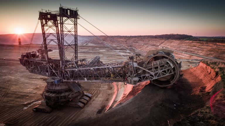 Coal Mining, Lignite Surface Mine - AERIAL